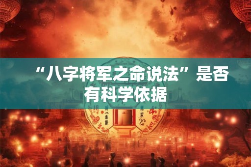 “八字将军之命说法”是否有科学依据