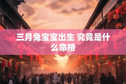 三月兔宝宝出生 究竟是什么命格