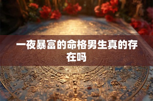 一夜暴富的命格男生真的存在吗
