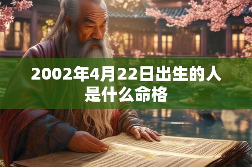 2002年4月22日出生的人是什么命格