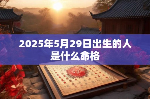 2025年5月29日出生的人是什么命格