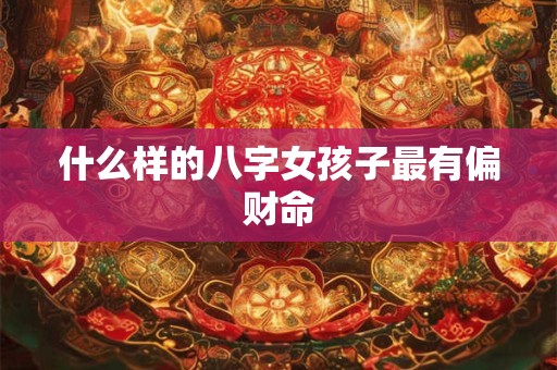 什么样的八字女孩子最有偏财命