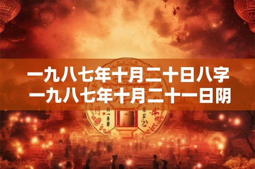 一九八七年十月二十日八字 一九八七年十月二十一日阴历是多少