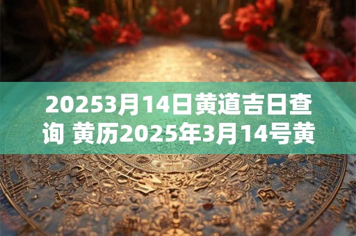 20253月14日黄道吉日查询 黄历2025年3月14号黄道吉日查询