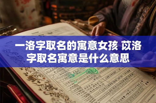 一洛字取名的寓意女孩 苡洛字取名寓意是什么意思