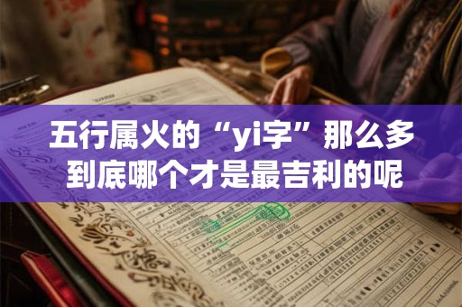 五行属火的“yi字”那么多 到底哪个才是最吉利的呢
