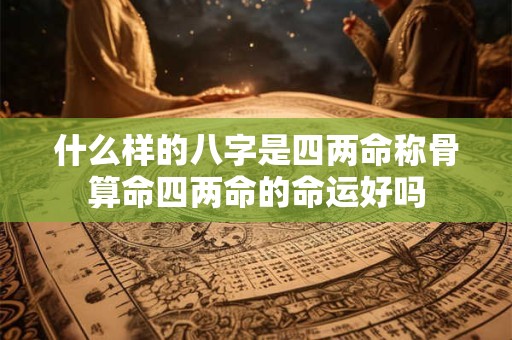 什么样的八字是四两命称骨算命四两命的命运好吗
