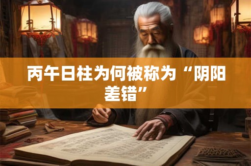 丙午日柱为何被称为“阴阳差错”