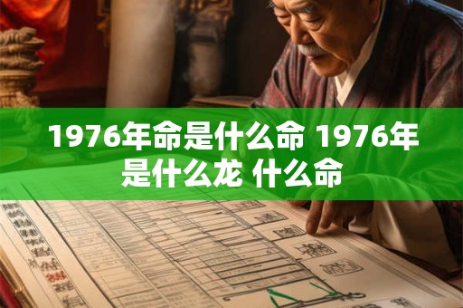 1976年命是什么命 1976年是什么龙 什么命
