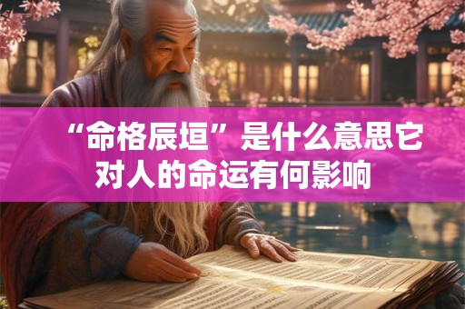 “命格辰垣”是什么意思它对人的命运有何影响