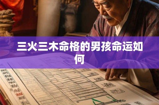 三火三木命格的男孩命运如何
