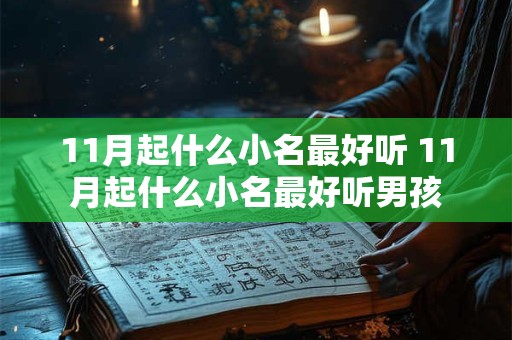 11月起什么小名最好听 11月起什么小名最好听男孩