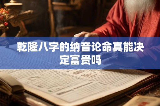 乾隆八字的纳音论命真能决定富贵吗