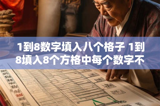 1到8数字填入八个格子 1到8填入8个方格中每个数字不重复