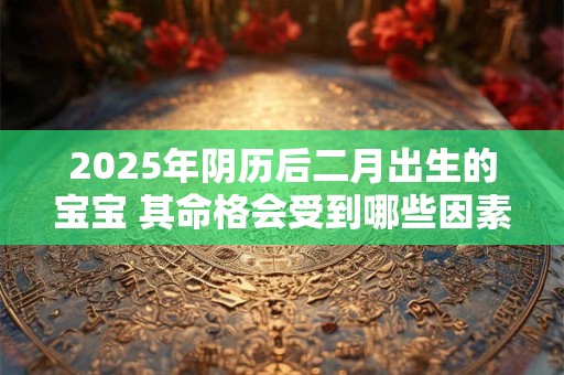 2025年阴历后二月出生的宝宝 其命格会受到哪些因素影响