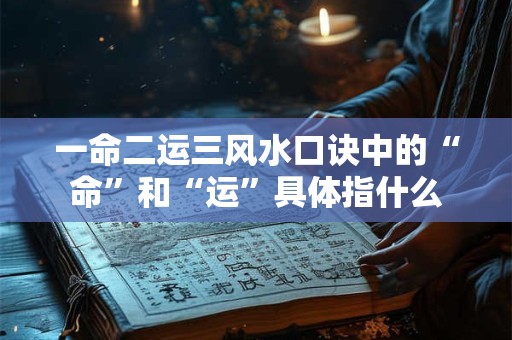 一命二运三风水口诀中的“命”和“运”具体指什么