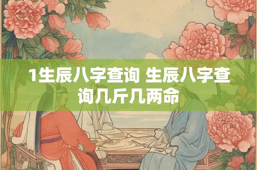 1生辰八字查询 生辰八字查询几斤几两命