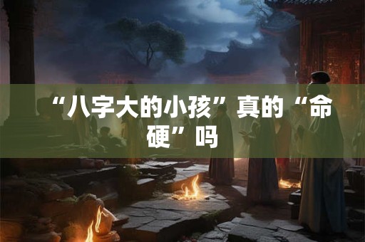 “八字大的小孩”真的“命硬”吗