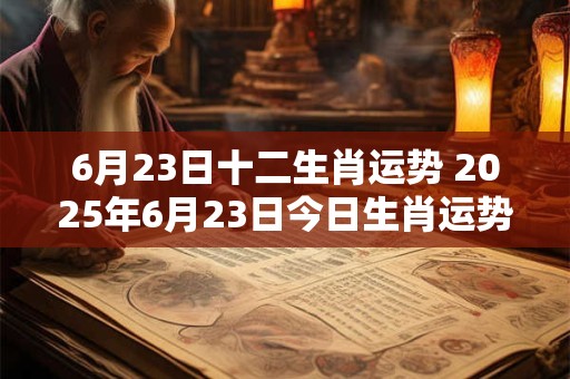 6月23日十二生肖运势 2025年6月23日今日生肖运势