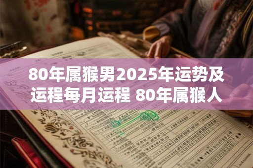 80年属猴男2025年运势及运程每月运程 80年属猴人2025年全年运势及运程