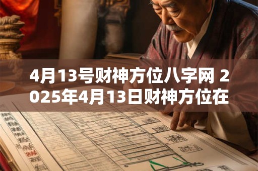 4月13号财神方位八字网 2025年4月13日财神方位在哪里