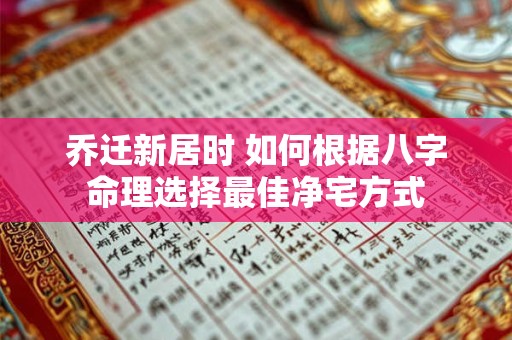 乔迁新居时 如何根据八字命理选择最佳净宅方式