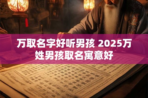 万取名字好听男孩 2025万姓男孩取名寓意好
