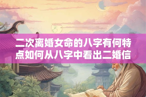 二次离婚女命的八字有何特点如何从八字中看出二婚信息