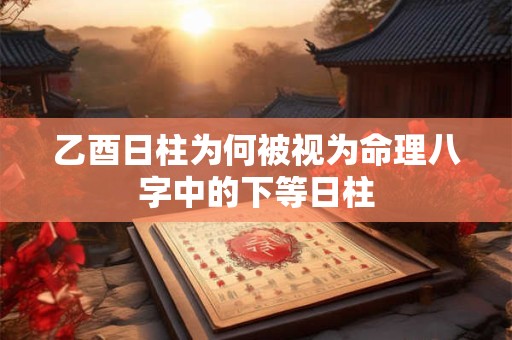 乙酉日柱为何被视为命理八字中的下等日柱