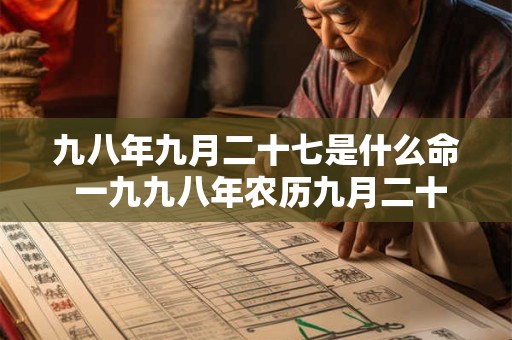 九八年九月二十七是什么命 一九九八年农历九月二十九是什么命