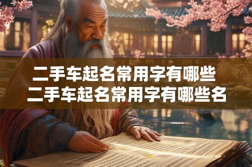 二手车起名常用字有哪些 二手车起名常用字有哪些名字