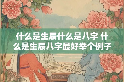 什么是生辰什么是八字 什么是生辰八字最好举个例子看看
