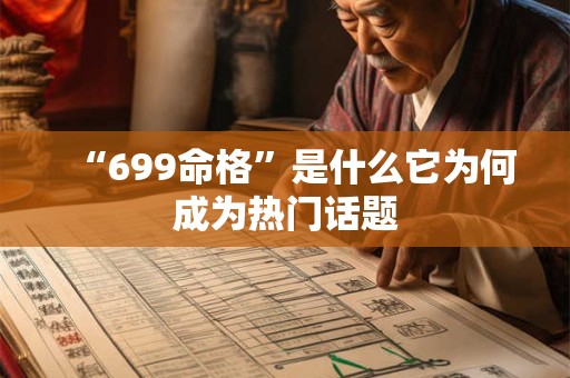 “699命格”是什么它为何成为热门话题
