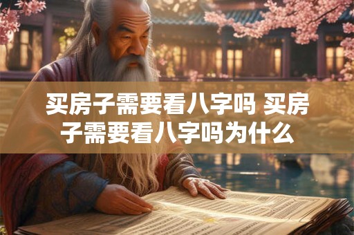 买房子需要看八字吗 买房子需要看八字吗为什么