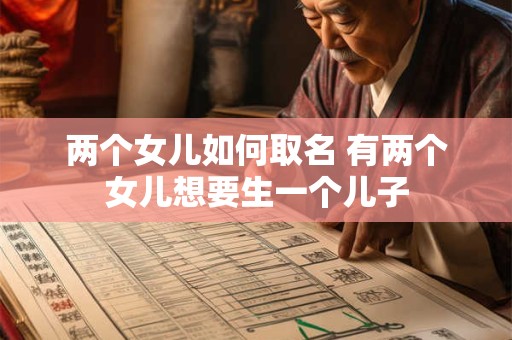 两个女儿如何取名 有两个女儿想要生一个儿子