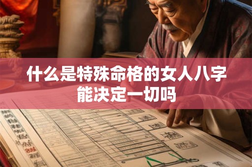 什么是特殊命格的女人八字能决定一切吗 什么是特殊命格的女人八字能决定一切吗