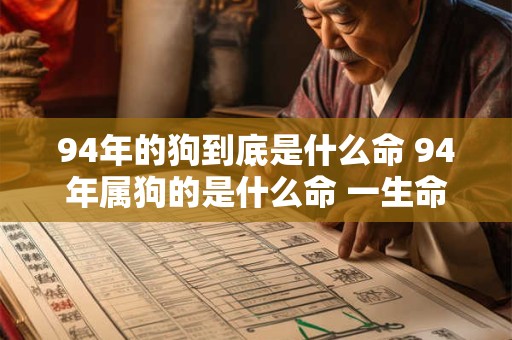 94年的狗到底是什么命 94年属狗的是什么命 一生命运关系
