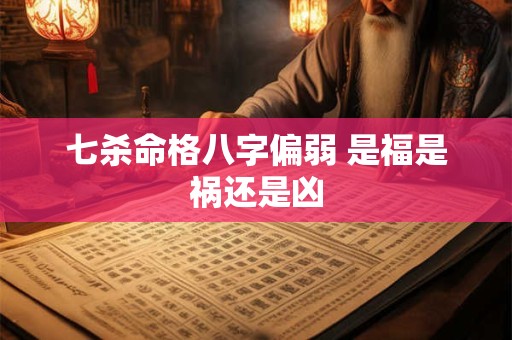 七杀命格八字偏弱 是福是祸还是凶