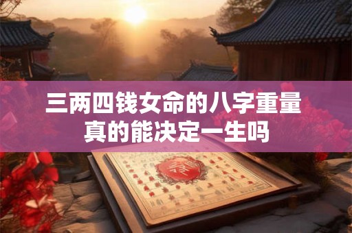 三两四钱女命的八字重量 真的能决定一生吗