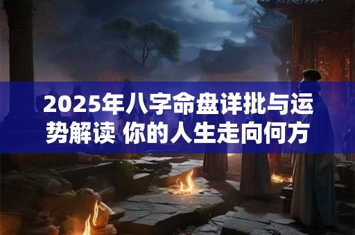 2025年八字命盘详批与运势解读 你的人生走向何方
