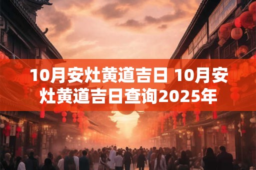 10月安灶黄道吉日 10月安灶黄道吉日查询2025年