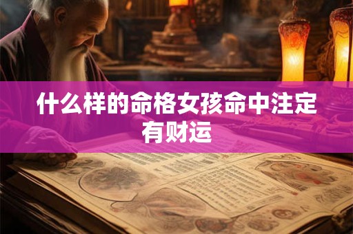 什么样的命格女孩命中注定有财运 什么样的命格女孩命中注定有财运
