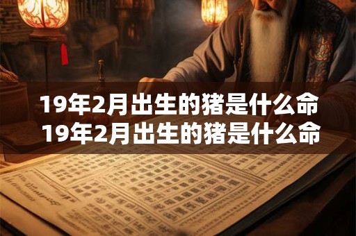 19年2月出生的猪是什么命 19年2月出生的猪是什么命格
