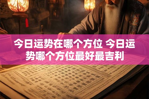今日运势在哪个方位 今日运势哪个方位最好最吉利
