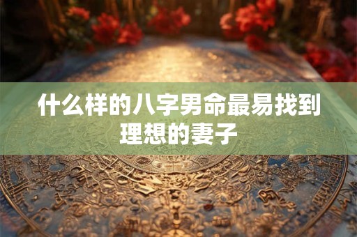 什么样的八字男命最易找到理想的妻子