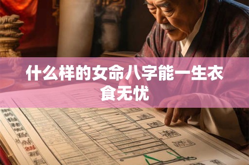 什么样的女命八字能一生衣食无忧
