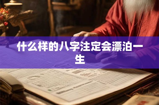 什么样的八字注定会漂泊一生