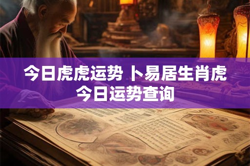 今日虎虎运势 卜易居生肖虎今日运势查询
