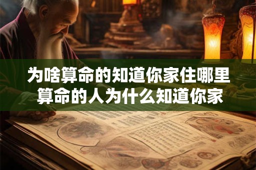 为啥算命的知道你家住哪里 算命的人为什么知道你家里的情况