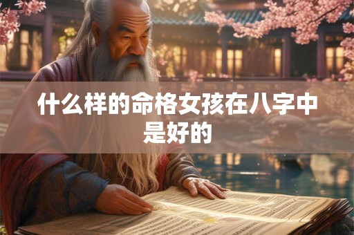 什么样的命格女孩在八字中是好的